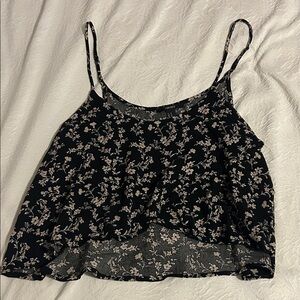 Forever 21 Black and White Floral Camisole